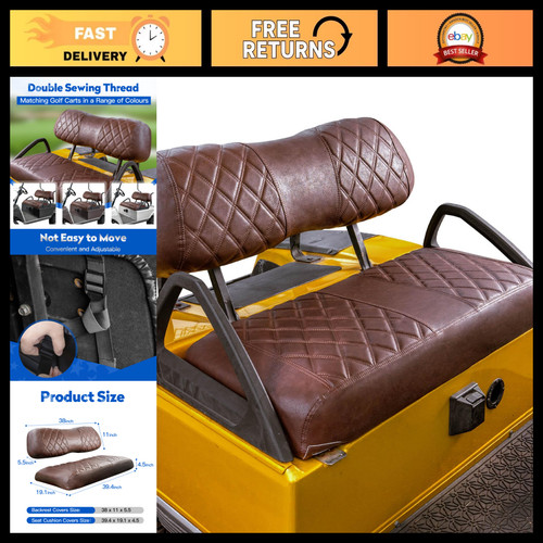 Golf cart vinyl diamond seat - golf,