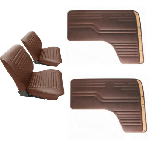 Brown faux leather seat - leather,
